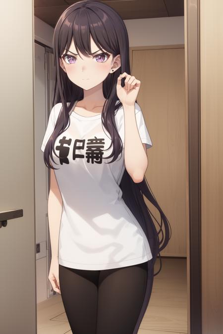 Anime girl in yoga pants on sale